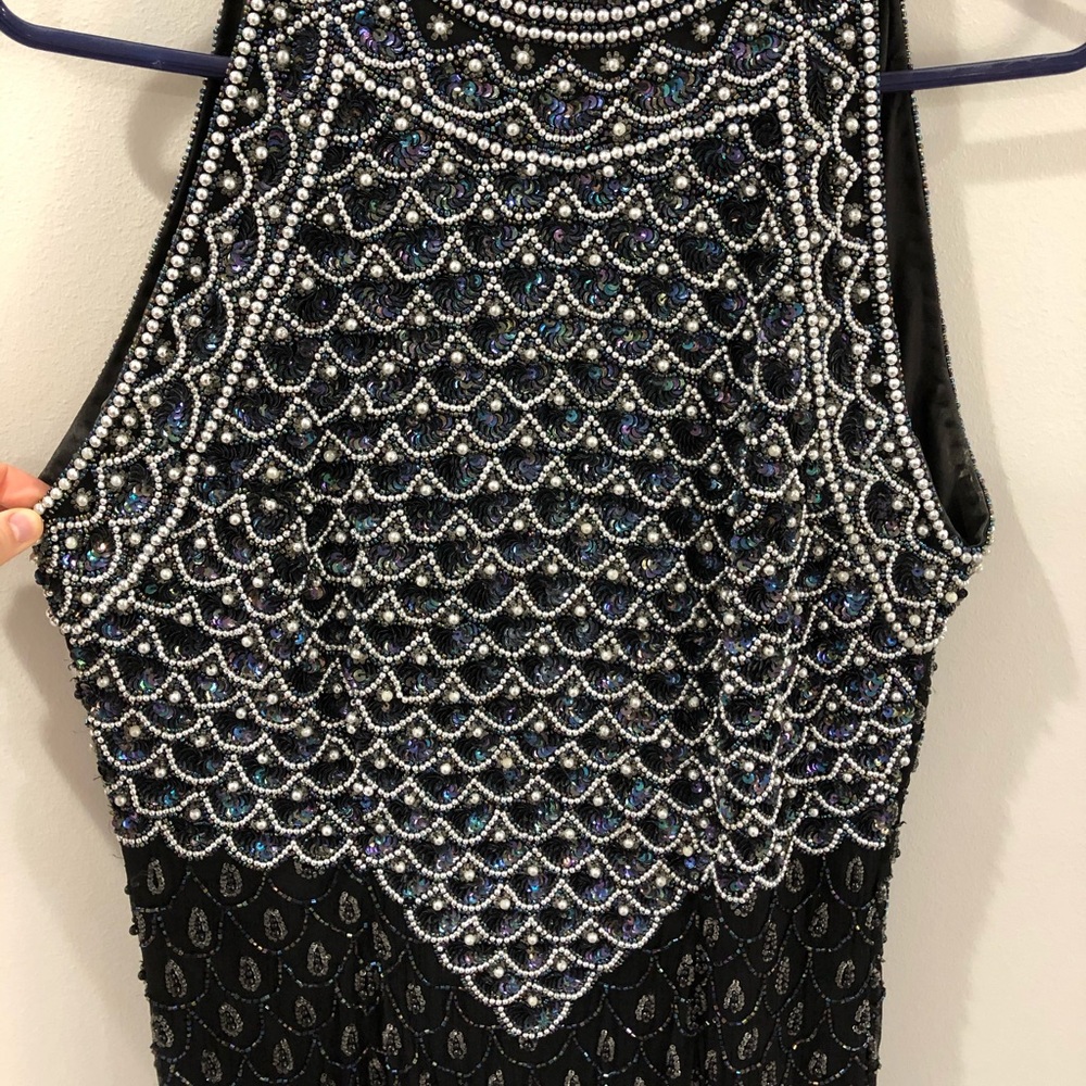 Completely beaded evening floor length gown